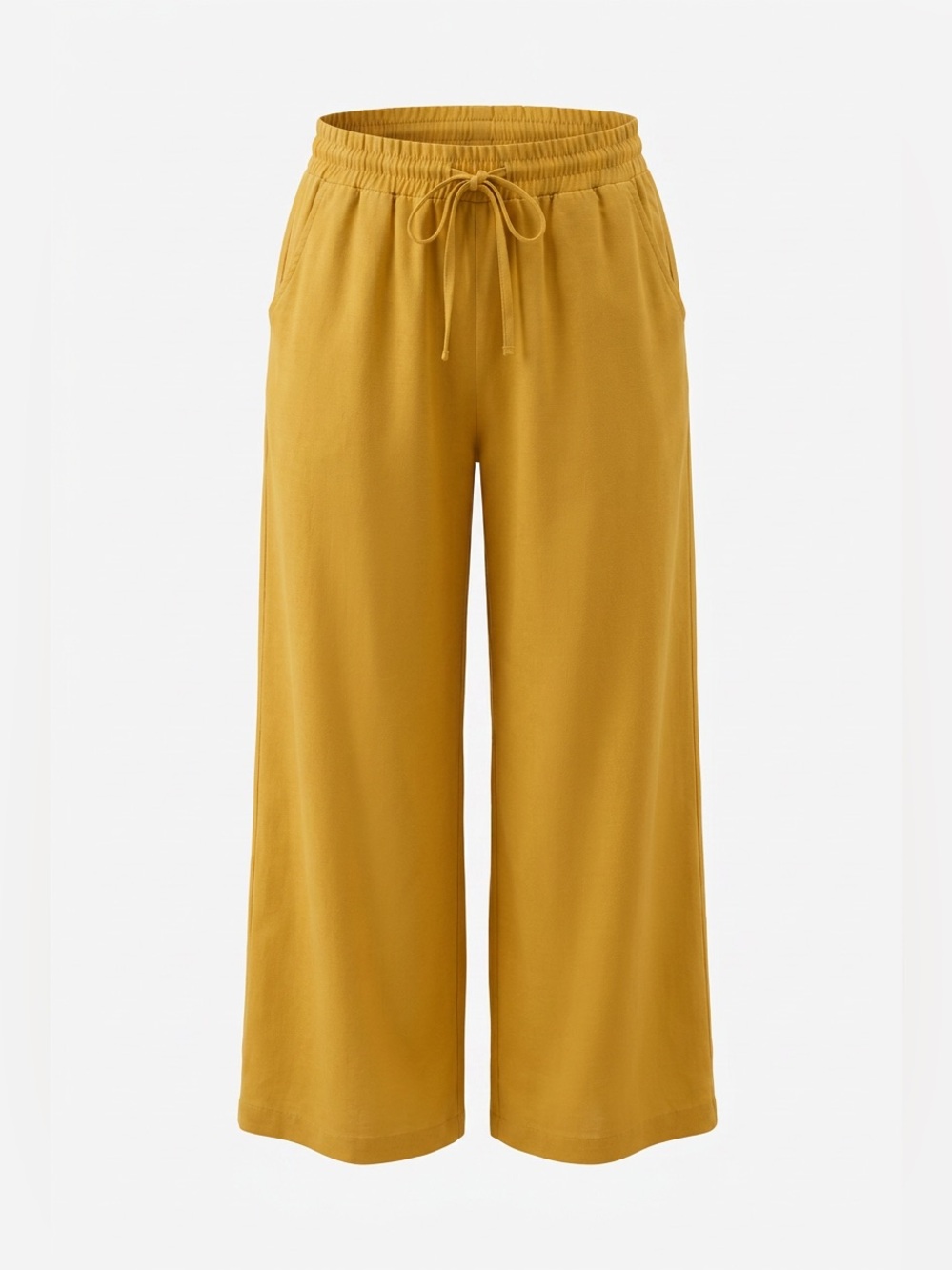 Yellow Wide Leg Palazzo Pants